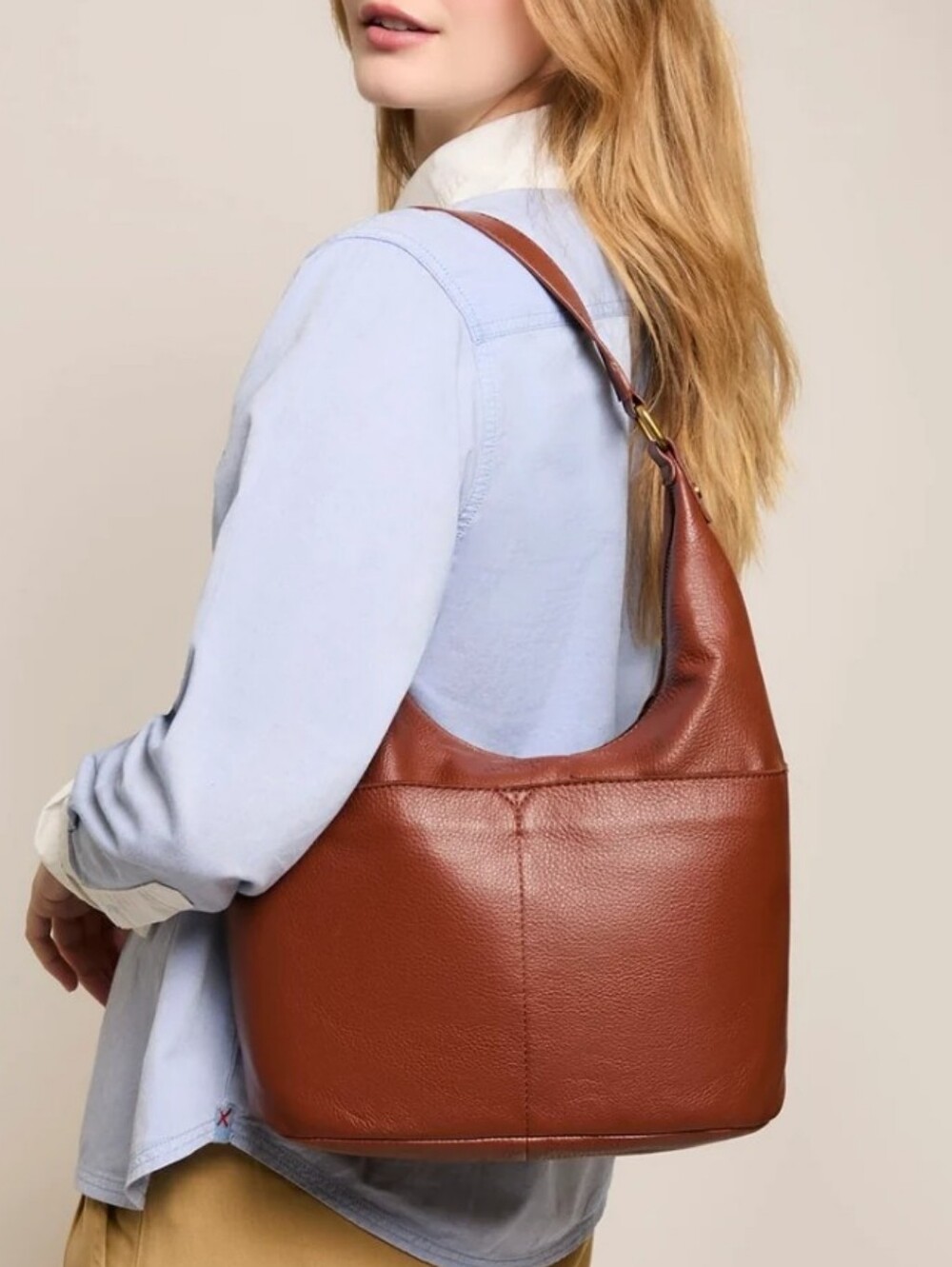 American Leather Co Carrie Hobo Bag Leather